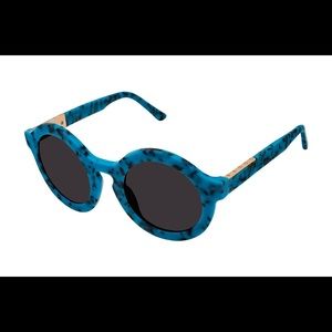L.A.M.B. LA535 turquoise blue round sunglasses